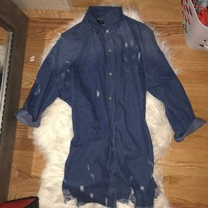 Misguided baggy denim dress